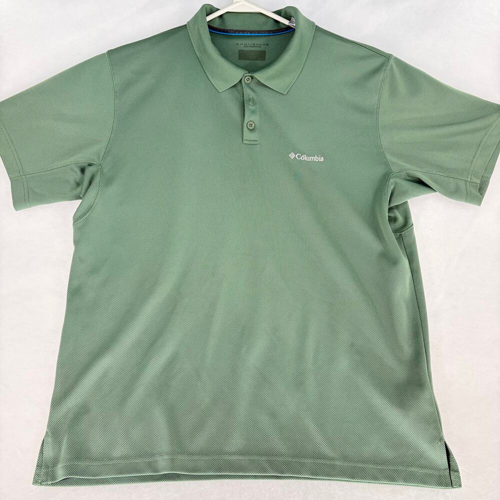 Columbia Mens Fishing Polo - Sea Green - Size XL Approx